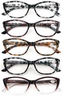 5 Pairs Women Fashion Cat-eye Leopard Reading Glasses Lightweight Frames RF1. Fixed Price $15.95.