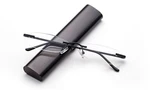 Classic Black Rimless Reading Glasses Readers Travel Slim Design With Case. Fixed Price $16.95.