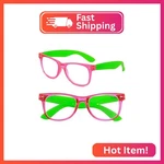 V.w.e. 2 Pairs Transparent Neon Color Deluxe Reading Glasses - Comfortable Styli. Fixed Price $18.31.