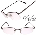 Semi Rimless Classic Retro 80S Rectangle Bifocal Reader 2.50 Reading Glasses. Fixed Price $16.99.