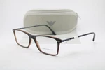 New Giorgio Armani 7037 5248 Brown Horn Blue Authentic Eyeglasses 55-17. Fixed Price $140.25.