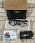 Cyxus Blue Light Glasses Black Model 8200, Adult, 55-17-145. Fixed Price $13.95.