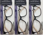 Foster Grant Kinsey Black & Gold Reading Glasses + 3.25, New Pack Of. Fixed Price $17.95.