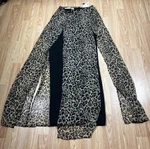Ny City Design Co Pant With Over Skirt 100% Silk Animal Print Vtg Flowing Retro. Fixed Price $22.95.