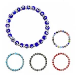 Evil Eye Stretch 6MM Beaded Bracelet #2281. Fixed Price $10.00.