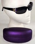 Jimmy Crystal Sun Glasses Swarovski Purple & Gold Elements With Case GL313. Fixed Price $55.00.