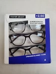 +2.50 - Womens 3 Pack Design Optics By Foster Grant Cateye Reading Glasses. Fixed Price $13.75.