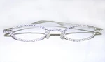 Oval Slim Reading Glasses W/ Case Clear Readers Made With Swarovski Crystal New. Fixed Price $53.95.
