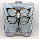Betsey Johnson 3 Pairs +2.5 Reading Glasses Multicolor Cat Eye Plastic Frames. Fixed Price $15.99.
