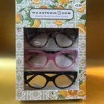 Max Studio 3 Pack Premium Reading Glasses Readers +2.50 New Authentic. Fixed Price $31.90.