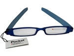 B+d Pocket Tech Readers +2.00 Reading Glasses Blue Compact Folding With Case New. Fixed Price $12.99.