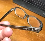 Versace Reading Glasses Rhinestone Rectangular Frame 3066-B (italy) 53-17-135. Fixed Price $65.00.