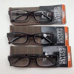 "3 Pair" R19 Foster Grant Derick +1.75 Brown Readers Reading Glasses Soft Case. Fixed Price $19.95.