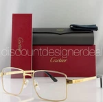 Cartier CT0203O 001 Gold Metal Square Men Eyeglasses Optical Frames 56MM New. Fixed Price $699.99.