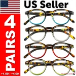 Pairs Women Spring Hinge Round Horn Power Oval Reading Reader Glasses 1-4. Fixed Price $11.79.