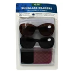 Pack Sunglass Readers Full Frame Uv Protection Includes Cases +2.75 Power. Fixed Price $12.99.
