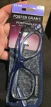 +1.00 Foster Grant Maisie Reading Glasses TG0317 Blue Pure Advance Lenses. Fixed Price $6.00.