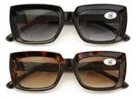 2 Pairs Women Outdoor Reading Sunglasses Rectangular Full Lens Readers Gradient. Fixed Price $13.95.