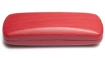 New Clam Shell Red Wood Look Eyeglasses Hard Case W/ Cleaning Cloth C8. Fixed Price $10.99.