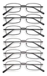 Autojouls 6-PACK Metal Reading Glasses Blue Light Blocking Spring Hinge Reade.... Fixed Price $28.77.