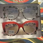 Nicole Miller 2 Pair Chunky Reading Glasses Blue Light Filtering +1.50 Readers. Fixed Price $29.99.