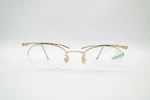 Vintage C. Borghese 45 Gold Silver Black Half-frame Glasses Eyeglass Nos. Fixed Price $49.96.