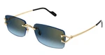 Cartier CT0550S 002 Gold Sunglasses Rimless Decor New Authentic. Fixed Price $1290.00.