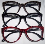New Betsey Johnson 3 Pair Reading Glasses Black/red/gray Leopard Readers +1.50. Fixed Price $29.99.