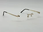 Panthere De Cartier Rimless Gold Rare Eyeglasses CT0136O New 100% Genuine 1250. Fixed Price $795.00.