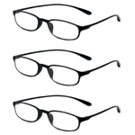Calabria 718 Flexie Oval Reading Glasses +2.25 Ebony (3PACK) Men/women Bendable. Fixed Price $44.95.
