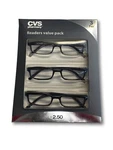 3 Pack Cvs Neil Chr/nav/brn +2.50 Readers New!. Fixed Price $11.99.