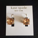 Kate Spade New York Crystal Drop Earrings Peach Champagne Gold Plate Lever Back. Fixed Price $34.00.