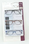 Design Optics By Foster Grant Full Frame Ladies Fashion Glasses +1.50, 3-PACK. Fixed Price $16.99.