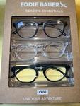 Eddie Bauer Designer Reading Glasses Pack Readers +3.00 Round. Fixed Price $28.89.