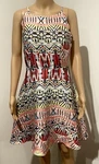 Ark & Women Colorful Geometric Abstract Dress Sz Strappy Back Metallic. Fixed Price $27.95.