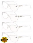 Modfans 4PK Cateye Reading Glasses Women 1.75 Clear Frame Spring Hinge Pouch. Fixed Price $55.98.