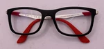 Ray Ban Youth Jr. Frames Only Eyeglasses Rb 1549 3652 Black Silver Red 48-18-125. Fixed Price $28.88.