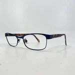 Fossil Eyeglasses Womens Blue Libby Tortoise Oval Frames 52-17-135. Fixed Price $39.99.