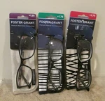 Foster Grant Jules Black Reader Reading Glasses - +1.25, +1.75, +2.75 Nip. Fixed Price $9.99.