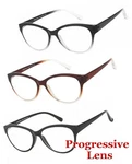 Cat Eye Progressive Reading Glasses Strengths Lens +1.00 +3.00 Women. Fixed Price $15.99.