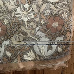 Adrienne Vittadini Gray Brown Neutrals Floral 100% Silk Square Scarf Free Ship. Fixed Price $25.00.