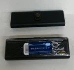 Lot Of 2 Black Magnivision Rectangle Shape Sun/reading Glasses Hard Cases New. Fixed Price $9.99.