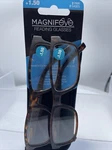 Two (2) Magnifeye Reading Glasses Frameless Tortoise 1.50X W/ Cases. Fixed Price $6.95.