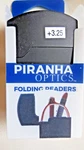 New Case! Piranha Optics Folding Reader Glasses. Scratch Resistant Black +3.25. Fixed Price $7.00.