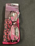 Foster Grant Magnivision Adella Pink +1.25 Reading Glasses With Case. Fixed Price $5.99.
