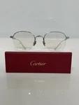 Cartier CT0164O 004 Silver Round Metal Semi-rimless Unisex Eyeglasses. Fixed Price $1650.00.