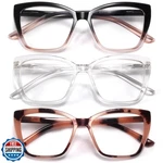 Oranzi Reading Glasses For Women, 3 Pack Fashion Oversized Blue Light Readers. Fixed Price $27.99.
