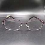 Luxe Eyewear Women's Purple Semi-rimless Eyeglass Frames With Swarovski Crystals. Fixed Price $37.71.