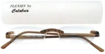 Calabria Flexie Low Profile 714 Reading Glasses&slim CASE+5.00 Root Beer Brown. Fixed Price $19.95.