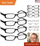 Elegant Unisex Reading Glasses - Lightweight Rectangular Frames With 2.0X Mag.... Fixed Price $39.99.